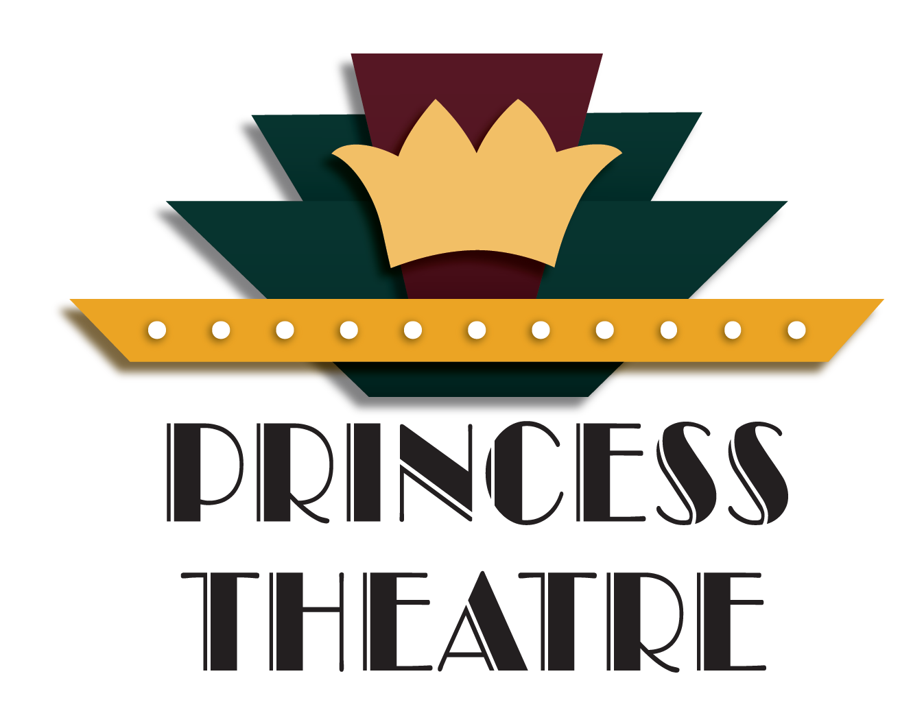 Princess Theatre logo with crown design.
