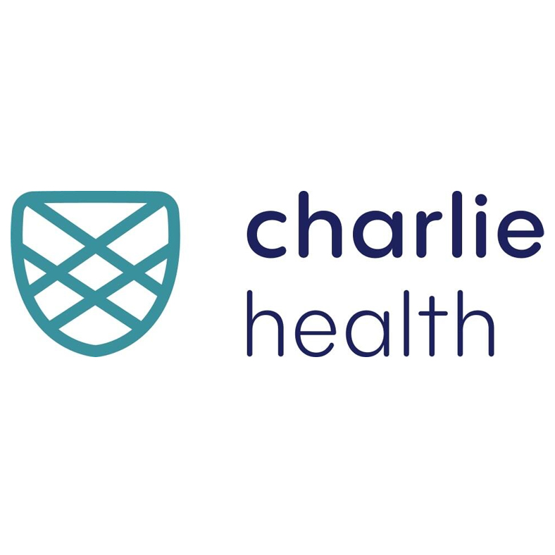 Charlie Health logo with shield design.