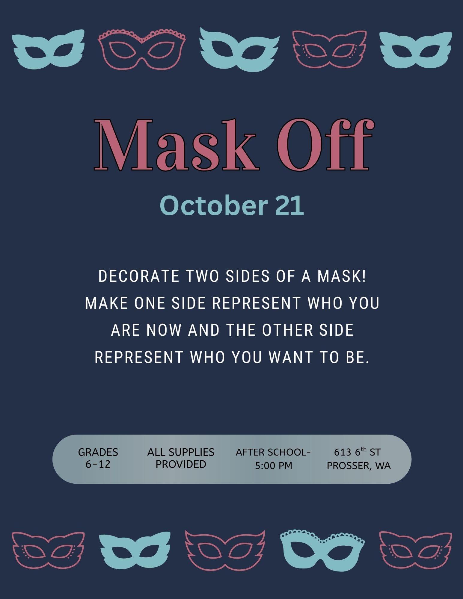 mask off english